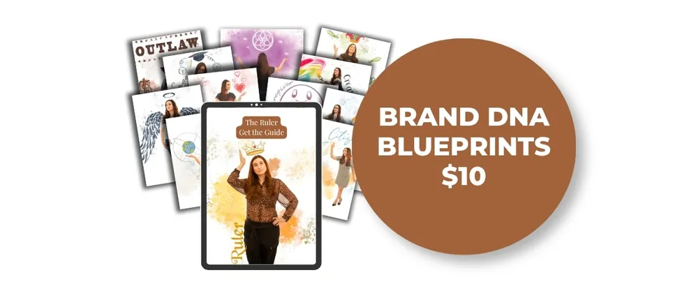 Brand DNA Blueprints for $10: The Ruler guide on a tablet, with the other Brand DNA guides behind it