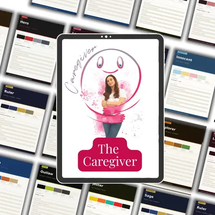 The Caregiver Brand DNA Blueprint on a tablet