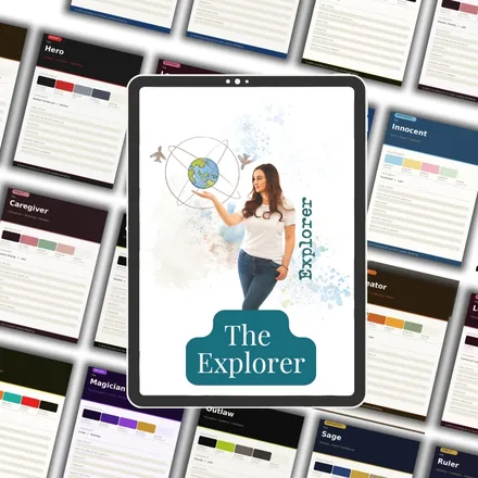 The Explorer Brand DNA Blueprint on a tablet