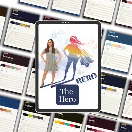 The Hero Brand DNA Blueprint on a tablet
