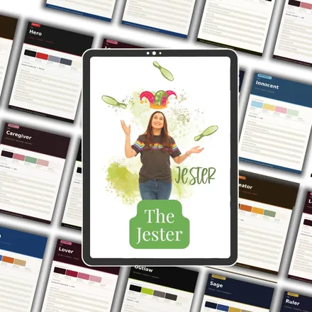 The Jester Brand DNA Blueprint on a tablet