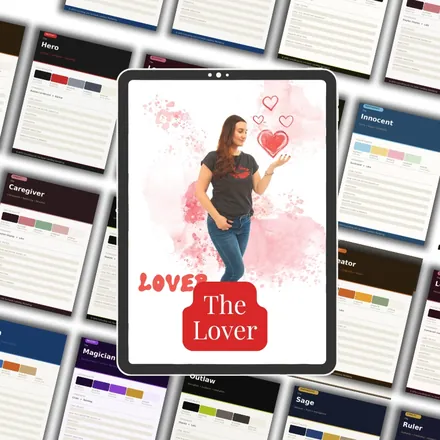The Lover Brand DNA Blueprint on a tablet