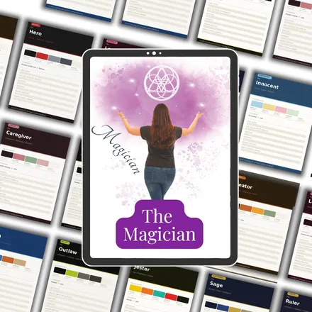 The Magician Brand DNA Blueprint on a tablet
